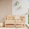 vidaXL Garden Corner Sofa Natural Solid pine wood Medium Modular - 3 of 4