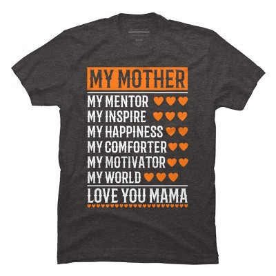 Men's Design By Humans Best Mother Description Hearts By OlaFami T-Shirt