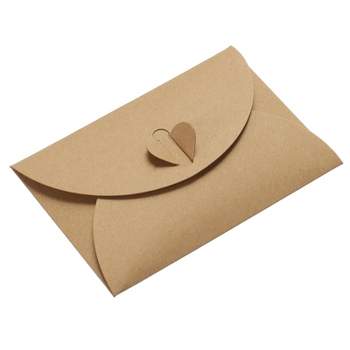 Unique Bargains Mini Envelope Heart Clasp Tiny Items Storage Cute Present Card Holder for Wedding Greeting
