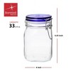 Bormioli Rocco Fido Jar with Blue Lid - Set of 2, Made of Premium Quality Italian Glass, Airtight Seal with Gasket - 2 of 4