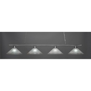 Toltec Lighting Oxford 4 - Light Island Pendant Light in  Brushed Nickel with 16" Frosted Crystal Shade - 1 of 1