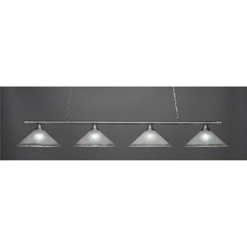 Toltec Lighting Oxford 4 - Light Island Pendant Light in  Brushed Nickel with 16" Frosted Crystal Shade - image 1 of 1