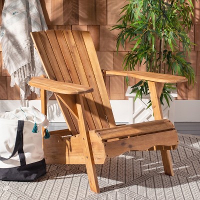 Natural Acacia Wood Adirondack Arm Chair