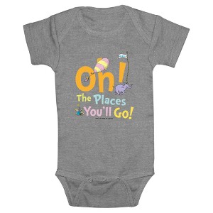 Infant's Dr. Seuss The Places You'll Go  Bodysuit - Athletic Heather - 12 Months - 1 of 3
