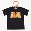Four Ghosts Checkered Quilted Printed - Youth Short Sleeve Graphic T-Shirt and Toddler Short Sleeve Graphic T-Shirt - 2 of 4
