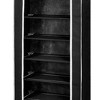 vidaXL Fabric Shoe Cabinet with Cover Shoe Rack Storage Organizer - Black - 4 of 4