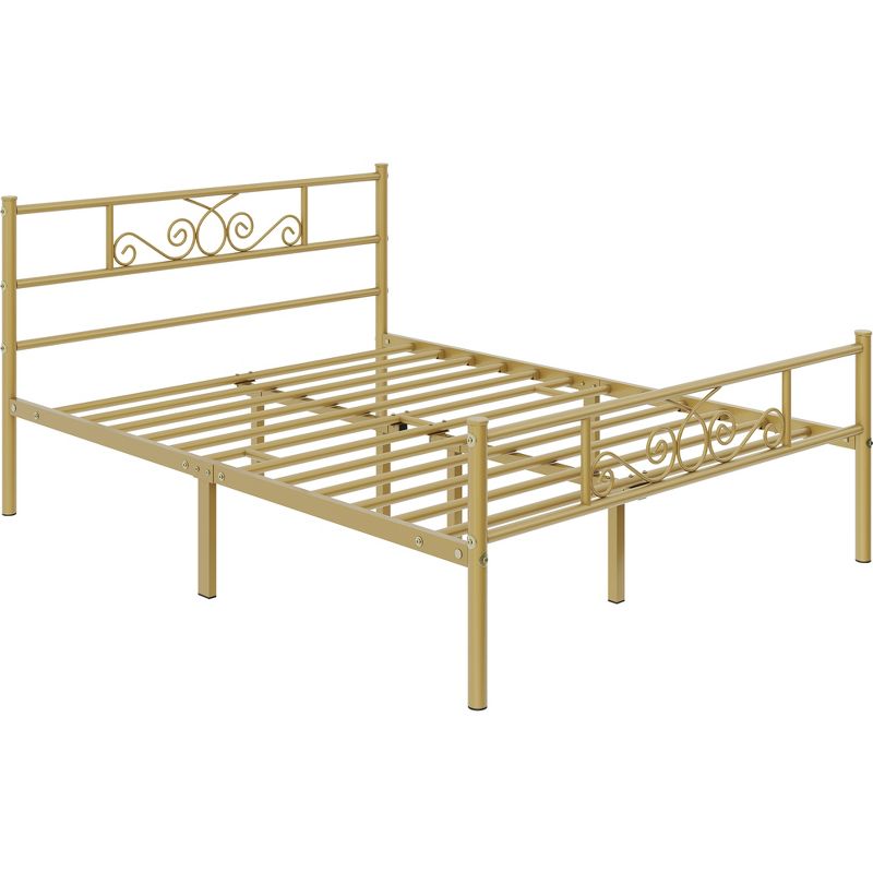 Yaheetech Metal-Framed Platform Bed with Headboard and Footboard, 1 of 8
