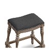 Comfort Pointe Collins Counter Height Barstool Charcoal: Upholstered, Wood Legs, Nailhead Trim - 4 of 4