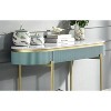 Bella Depot Modern Contemporary Sofa Table White Faux Marble Top Living Room Side Table with Open Bottom Shelve - 4 of 4
