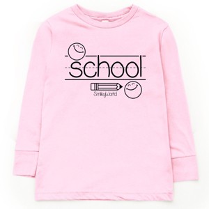 The Juniper Shop SmileyWorld School Handwriting Lines Youth Long Sleeve Tee - 1 of 4