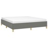vidaXL California King Bed Frame, Fabric Upholstered Platform Bed Frame, Dark Gray, No Mattress - 2 of 4