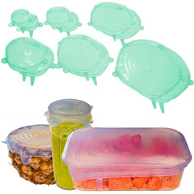 5 Star Super Deals Silicone Stretch Food Lids 12 Pack - Reusable Leak-Proof Containers Covers for Fresh Food Storage & Plastic Containers