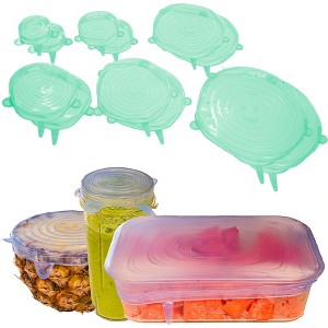 5 Star Super Deals Silicone Stretch Food Lids 12 Pack - Reusable Leak-Proof Containers Covers for Fresh Food Storage & Plastic Containers - 1 of 4
