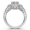 Pompeii3 1Ct Vintage Accent Halo Diamond Engagement Ring 14k Gold or Platinum Lab Created - 2 of 4