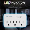 Fosmon [ETL Listed] 3-Outlet 1200J Surge Protector Outlet Extender, 3-Prong Outlet Splitter with Ground and Protected Indicator 125V/15A - 4 of 4