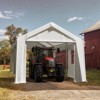 Portable Garage, Carport Canopy - 12x20 FT Heavy Duty with 6 Doors, Waterproof All-Season Shelter for Trucks, Boats (White) - 3 of 4