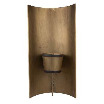 Curved Wall Planter Brass Metal - Foreside Home & Garden