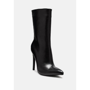 NAGINI Over Ankle Pointed Toe High Heeled Boot in Tan - 1 of 4