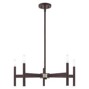 Livex Lighting Copenhagen 5 - Light Chandelier in  Bronze - 1 of 4
