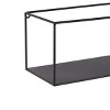 Set of 2 Metal 2 Wall Shelves Black - CosmoLiving by Cosmopolitan: Modern Floating Storage, Indoor Use - 3 of 4