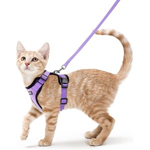rabbitgoo Cat Harness and Leash for Walking, , Easy Control Breathable Reflective Strips Jacket, Light Purple, S - 1 of 1