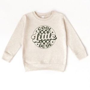 The Juniper Shop Cool Little Dude Checkered Toddler Sweatshirt - 1 of 4
