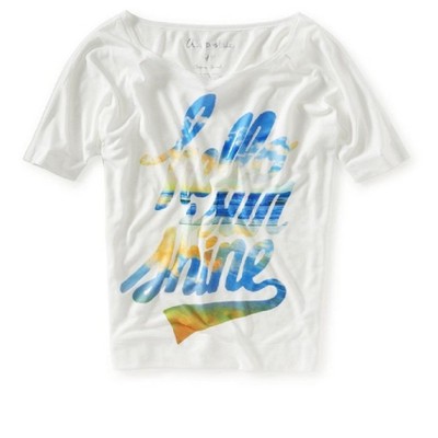 Aeropostale Womens Hello Sun Shine Graphic T-Shirt