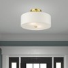 Livex Lighting Meridian 2 - Light Semi-Flush Mount in  Satin Brass - 4 of 4
