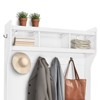 71"Tall Farmhouse Hall Tree With Bench and Storage For Entryway, Entryway Wood Shoe Bench Rack With Coat Rack&Storage Shelves for Mudroom,Entrance - 4 of 4
