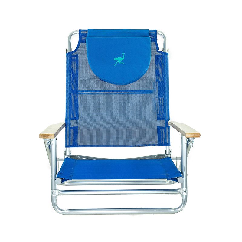 Ostrich SBSC-1016B South Adult Beach Lake Sand Lounging Chair, Blue (2 Pack), 5 of 7