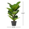 NicBex Artificial Tree Faux Plants 2.1FT Artificial Fiddle Leaf Fig Tree Indoor with Natural Wood Trunk, Room Decor for Home, Porch - 2 of 4