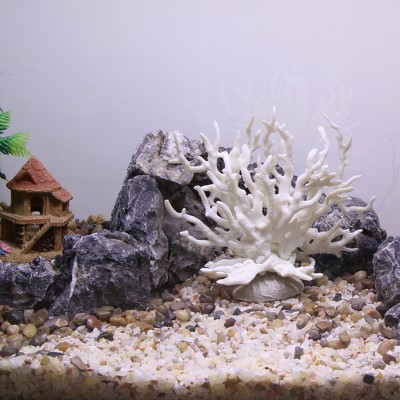 White Mini Faux Coral Aquarium Decor 8.66"