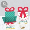Big Dot of Happiness Colorful Happy Birthday - Square Favor Gift Boxes - Birthday Party Bow Boxes - Set of 12 - 3 of 4