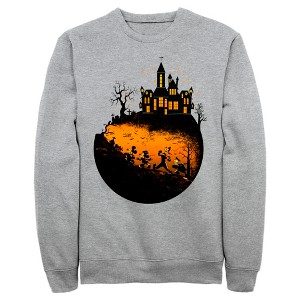 Men's Mickey & Friends Halloween Haunted Mansion Sweatshirt - 1 of 4