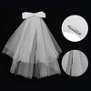 Unique Bargains Hair Clip Wedding Veil White 1 Pc - 3 of 4