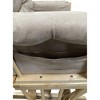 Microfiber Glider Chair with Ottoman, Cozy Taupe Upholstery and Sturdy Wooden Frame - 4 of 4