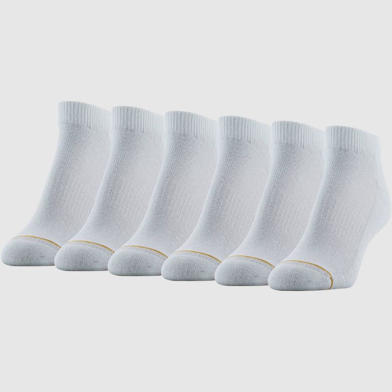 All Pro Women&#39;s 6pk Low Cut Cotton Blend Athletic Socks - White 4-10, 1 of 4