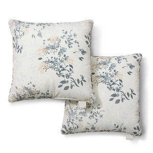 MARTHA STEWART Charming Foliage Indoor Outdoor Decorative Lumbar Pillow 2-Pack Set - 1 of 4