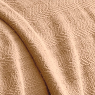 Full Tan Cotton Fleece Machine Washable Blanket