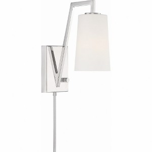 Crystorama Lighting Avon 1 - Light Sconce in  Polished Nickel - 1 of 3