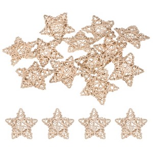 Unique Bargains Pentagram Wicker Rattan Balls Decorative Bowl Fillers 2.36 Inch 12 Pcs - 1 of 4