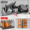 DOMETOUR 2 Pack Pot and Pan Rack, Pot Rack Organizers, Kitchen Organization & Storage Rack, Adjustable Pot Lid Holders & Pan Rack - 4 of 4