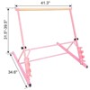 Angel Sar Pink Ballet Barre, Adjustable Solid Wood Dance Bar 31.5-39.5 Inch, Portable Practice Bar for Home - 3 of 4