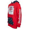 Mens Budweiser Bottle Label and Patriotic Stars Hoodie - 3 of 4