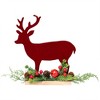 Northlight Deer and Jingle Bell Christmas Decoration - 8"- Red and Green - 3 of 4