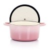 Crock-Pot Artisan 2 Piece 3 Quarts Enamled Cast Iron Dutch Oven in Blush Pink - 3 of 4