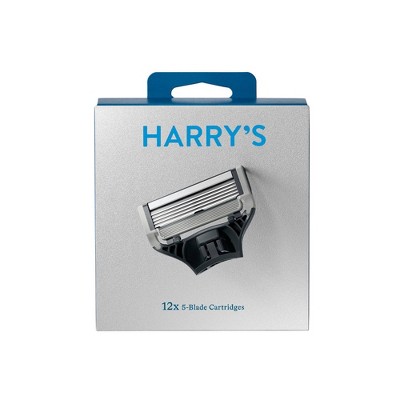 Harry's 5-Blade Men's Razor Blade Refills – 12 Cartridges – Compatible with All Harry's Razors and Flamingo Razors