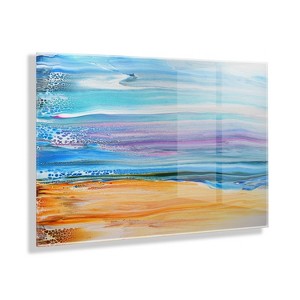23" x 31" Sand and Surf Floating Acrylic Art by Xizhou Xie Assorted - Kate & Laurel All Things Decor: Nautical Bathroom Wall Sculpture - 1 of 4