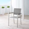 Modway Shore Outdoor Patio Aluminum Dining Chair Silver Gray - 4 of 4