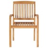 vidaXL Garden Chair Set of 4 Teak Fine sanded teak hardwood Standard - 3 of 4
